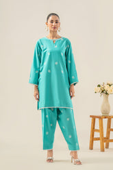 2-Pc Lawn Printed Shirt with Straight Trouser SCPM3-033